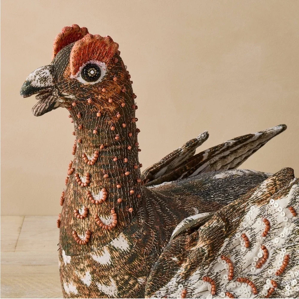 John Derian for Target Beaded Grouse Pillow 2025 Fall